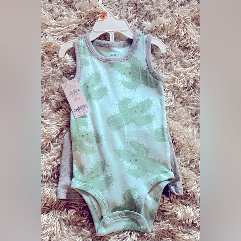 NWT Green Cactus bodysuit with shorts